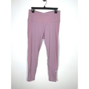 Reebok Women's Infused Lilac Ribbed‎ High Waist Workout Leggings - Large
